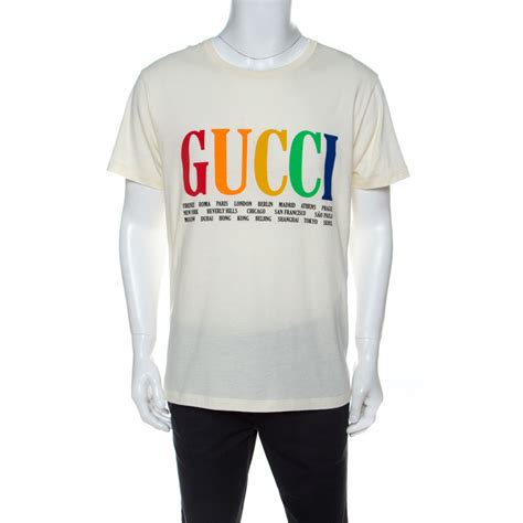 gucci cities print t shirt|genuine gucci t shirts.